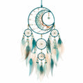 Atrapasueños colgante 40 x 90 cm de metal y cordón turquesa blanco para decoración bohemia